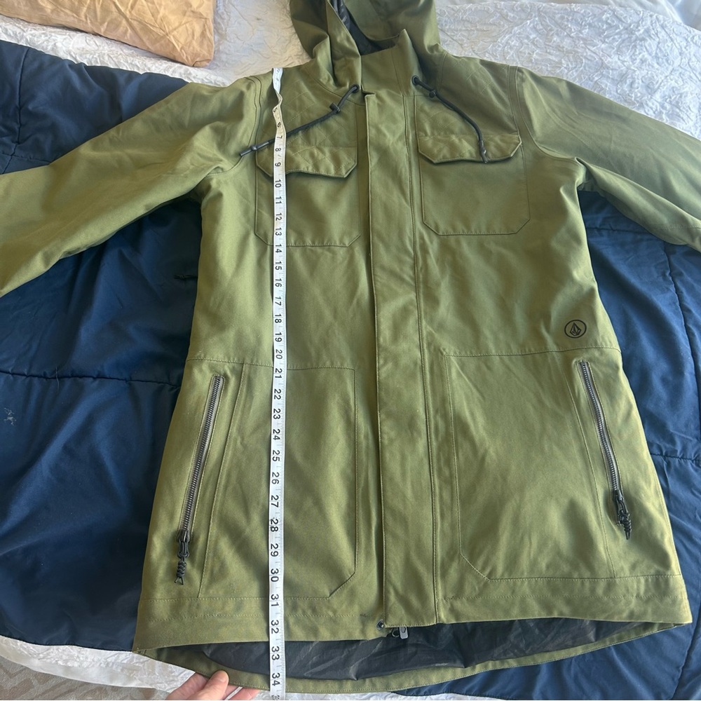Women's Olive Green Volcom Snowboard Jacket - image 4